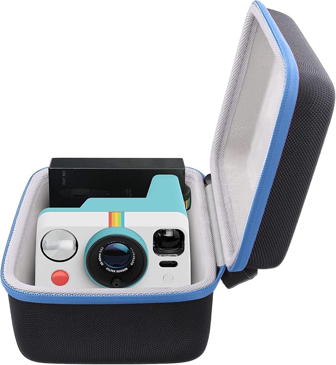 khanka Hard Carrying Case for Polaroid Now 3rd Gen I-Type,Now+ 3rd,Now 2nd,Now+ 2nd Gen,Flip,Originals Now I-Type,Originals Now+,I-2,OneStep+,OneStep 2 Instant Film Camera(Blue Zipper)