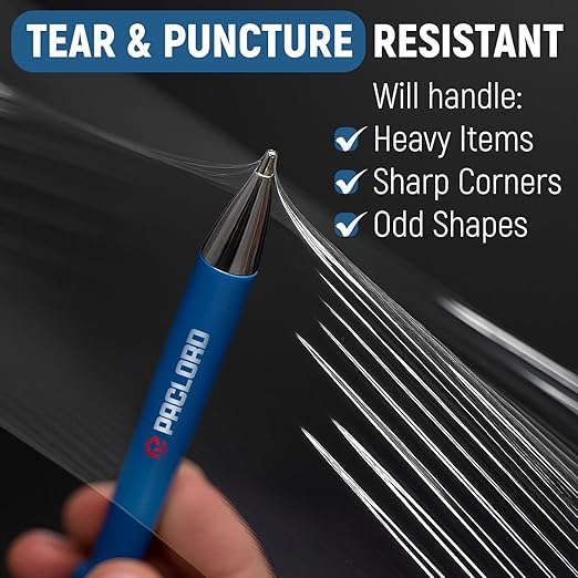 5” x 1000’ Stretch Wrap Mini 8 Rolls with Handle – Clear Plastic Stretch Film 80 Gauge, 500% Elongation, Heavy Duty Shrink Wrap for Moving, Packing & Shipping