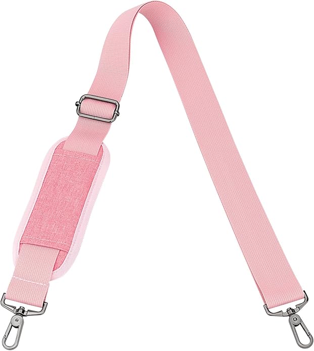 RAINYEAR 59 Inch Shoulder Strap for Bag, Adjustable Soft Padded Replacement Shoulder Strap with Metal Hooks for Messenger Bag