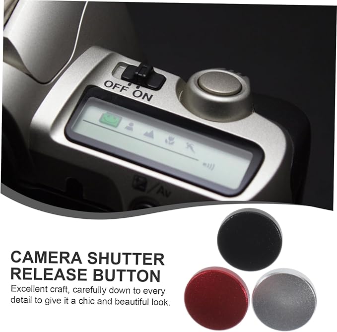 3Pcs Aluminum Alloy Camera Shutter Release Buttons Soft for Enhanced Photography Control Elegant and Durable Compatible with Camera Models