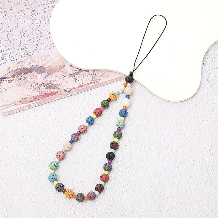 Beaded Phone Charm Lanyard Strap Girly Style Fixed Beads Pearl Lanyards