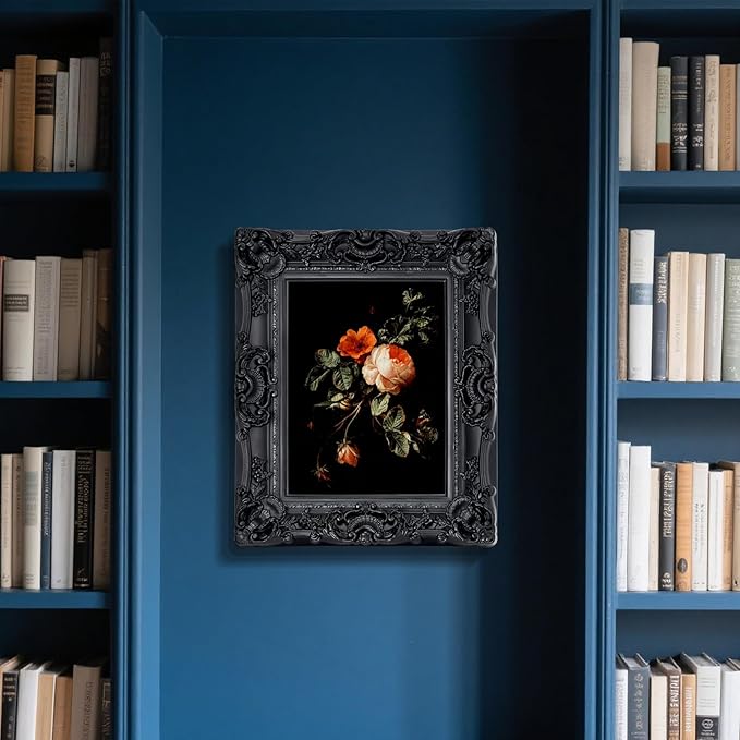 12x16 Black Frame,Gothic Ornate Large Picture Frame for Vintage Wall Hanging,Home Decor,Photo Display,Art