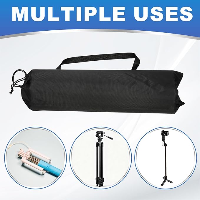 PATIKIL 34 x 4 Inch Tripod Carrying Case, 2 Pack Camera Tripod Carrying Bags Oxford Cloth Padded Bag for Camera Gear Mic Light Stand Sheet Music Photography Accessories, Black