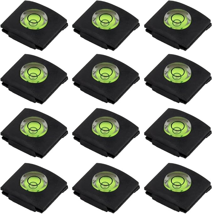 Set of 12 Hot Shoe Covers, SENHAI Camera Flashlight Hotshoe Cover of Bubble Spirit Level for Canon Nikon Panasonic Fujifilm Olympus Sigma PENTAX DSLR SLR