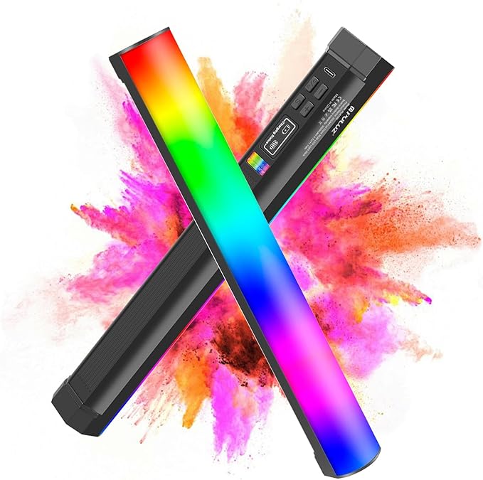 PULUZ Photography Lighting, 360° Magnetic Handheld Light Wand with 2000mAh Rechargeable Battery, 2500-9000K Dimmable Tube Light for Camera, Studio Photography, TikTok, YouTube, Vlogs (30cm/11.8 in)