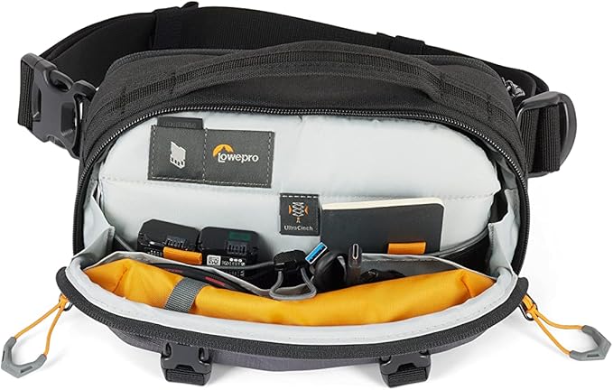 Lowepro Trekker Lite Hp 100, Compact Camera Backpack with Tablet Pocket, Camera Bag for Crop-Sensor Mirrorless, Ultracinch Compression System, Grey