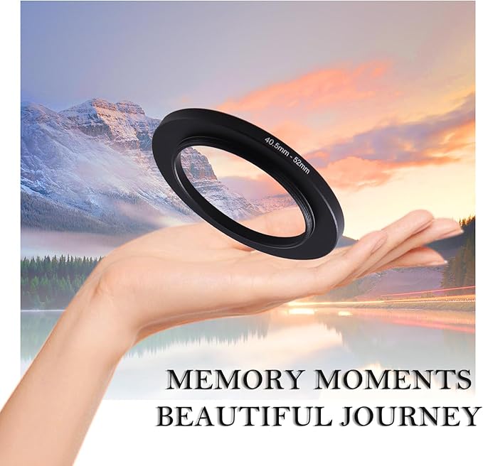 40.5-52mm Step-Up Ring Adapter, 40.5mm to 52mm Step Up Filter Ring for 40.5mm Lens Mount 52mm for DSLR Lenses and ND UV CPL IR Filters （40.5-52mm）