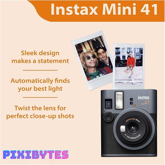 Fujifilm Instax Mini 41 Instant Film Camera... (Camera + 2 Twin Pick)