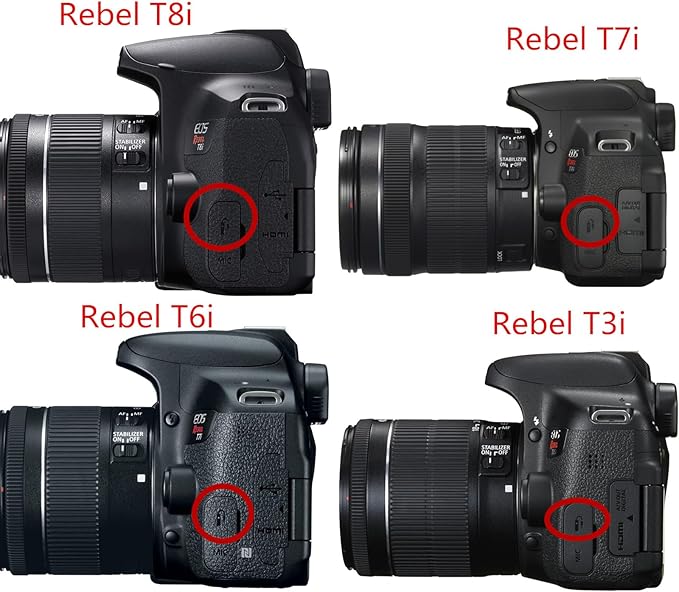 RC301-2.5mm 196.8 "Extended Cable Shutter Release Remote for Fujifilm and Canon Cameras EOS Rebel T8i T8 T7i t6 t6i t1i t2i t3 t3i t4i SL3 2000d 4000d R100 Fuji XT2/3/4/5 XH2S GFX100/S /50 /s