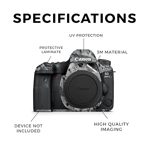 Carbon Fiber Camera Skin Compatible with Canon EOS 6D Mark II Camera (2017) - Viper Urban - Premium 3M Vinyl Protective Wrap Decal Cover - Easy to Apply | Crafted in The USA by MightySkins