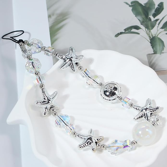 Beaded Camera Wrist Strap, Cute Phone Charms Strap, Pearl Bracelet Wrist Strap, Phone Keychain Decoration for Wallet