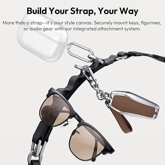 ULANZI YF01 Camera Strap with USB C Cable, 3-in-1 Modular Quick Release Neck Shoulder Wrist Strap 71.9inch Length Adjustment, Multi-Use Convertible Crossbody Sling for DSLR Mirrorless Cam Phone(Black)