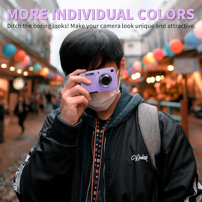 Easy Hood Camera Case for Kodak PIXPRO FZ55, Soft Silicone Cover Anti-Scratch Slim Fit FZ55 DSLR Camera Sleeve Body Skin Travel Protective Case, Purple