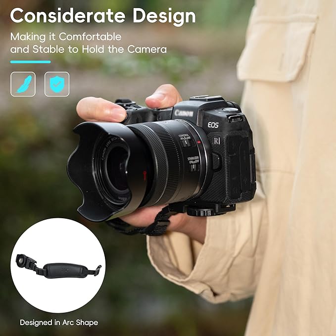 JJC Camera Hand Grip Strap for Canon EOS R8 R10 R7 R5 C R6 Mark III II R RP 90D 5DM4 Rebel T7 T8i T7i T6i T6 SL3 4000D Sony A6700 ZR Z30 Coolpix P950 P900 for Panasonic Lumix GX85 G85 GH4 G100 FZ80