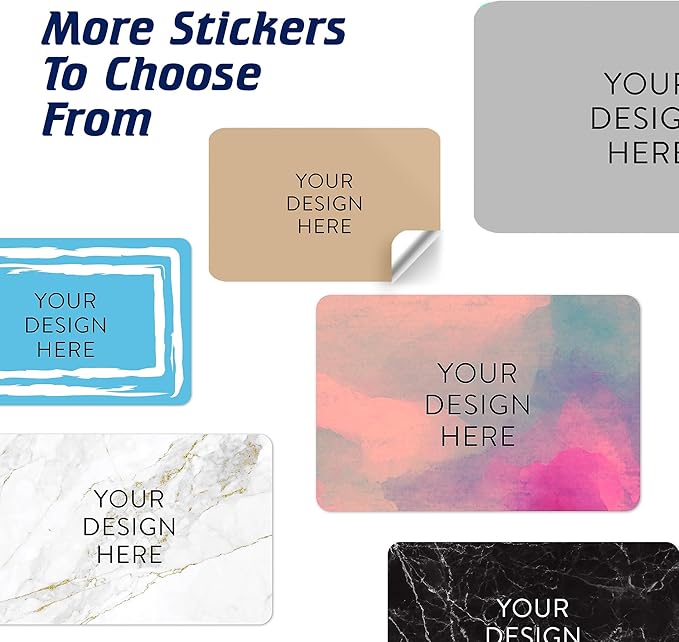 100 Custom Vinyl Stickers - Upload Your own Image, Text, Design, Logo - Personalized Logo Labels for Handmade, Packaging, Bottle, Jars, Candle, Brand Stickers (Brown, 5x3)