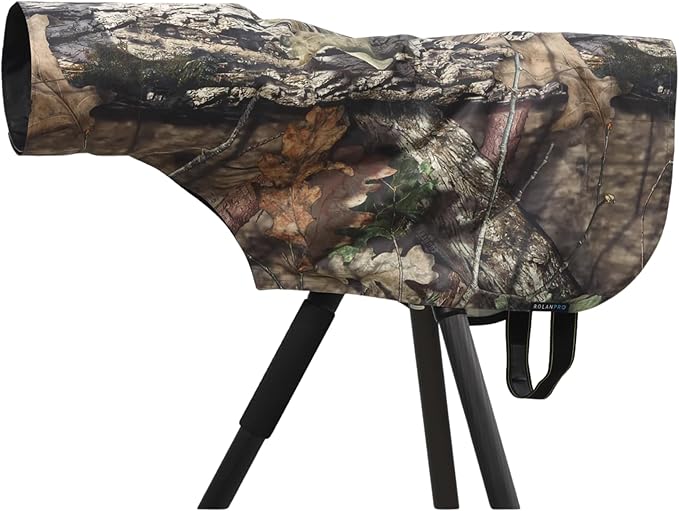 ROLANPRO Waterproof Telephoto Lens Rain Cover for Canon RF 100-500mmF5.6, for Sigma 150-600mm F5-6.3 DG OS HSM C, for Sony/Nikon 100-400 -XS Size Length is 60cm#Brown Jungle