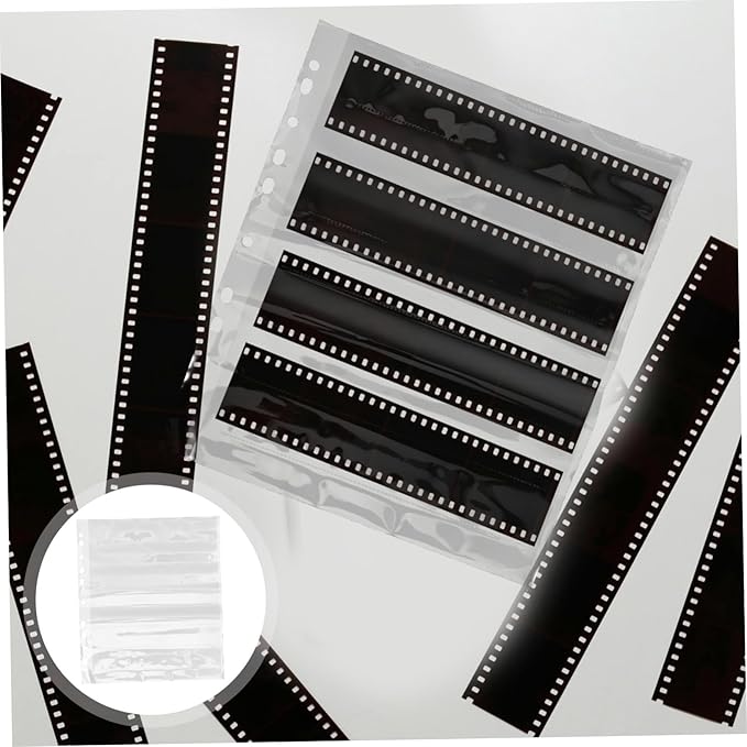 Gadpiparty 10pcs Film Negative Storage Sleeves Document Pouch with Heavy Duty Protectors for Photo and Film Preservation for Organizing Negatives and Slides