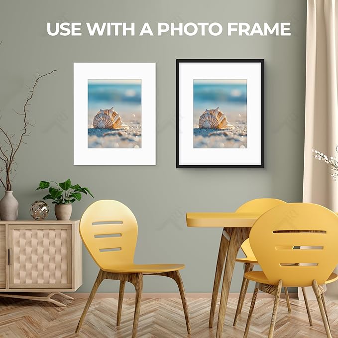 Golden State Art, Acid Free, Pack of 25, 16x20 White Picture Mats Mattes with White Core Bevel Cut for 11x14 Photo + Backing + Bags
