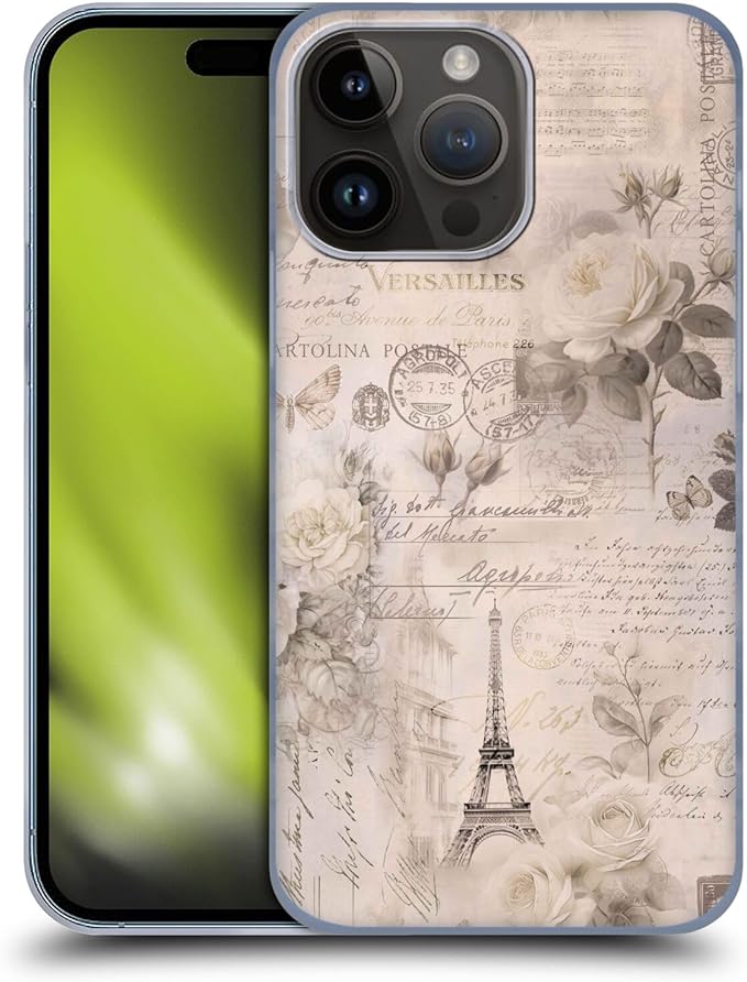 Head Case Designs Officially Licensed LebensArt French Romance Ivory Beige Birds and Floral Hard Back Case Compatible with Apple iPhone 15 Pro Max