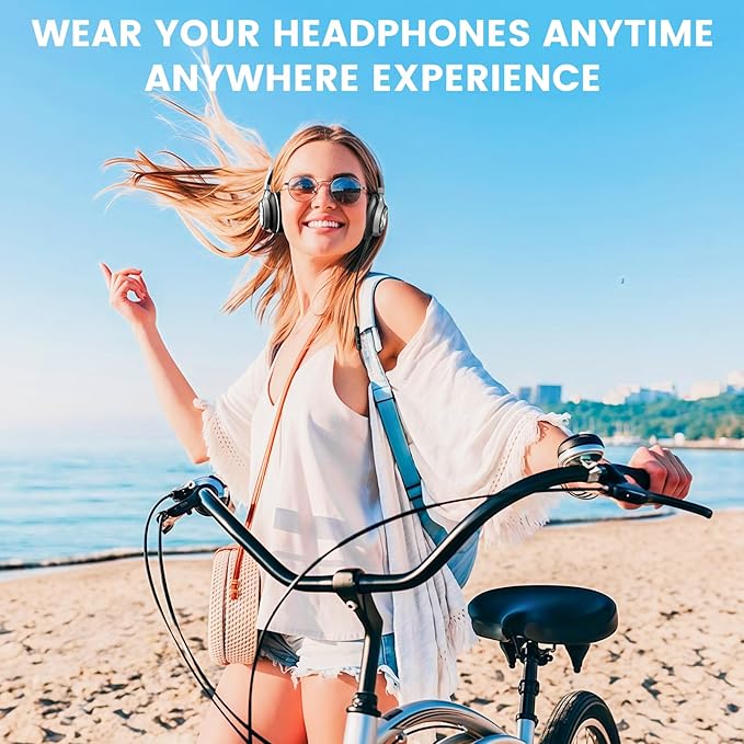 INFURTURE USB C Headphones with Mic,Volume Control,Tangle-Free Plaiting Line,Type C Headphones Wired,Lightweight Foldable for iPhone 17/15/16 Headphone Series/Tablet/School/Travel/Sports/Audiobooks