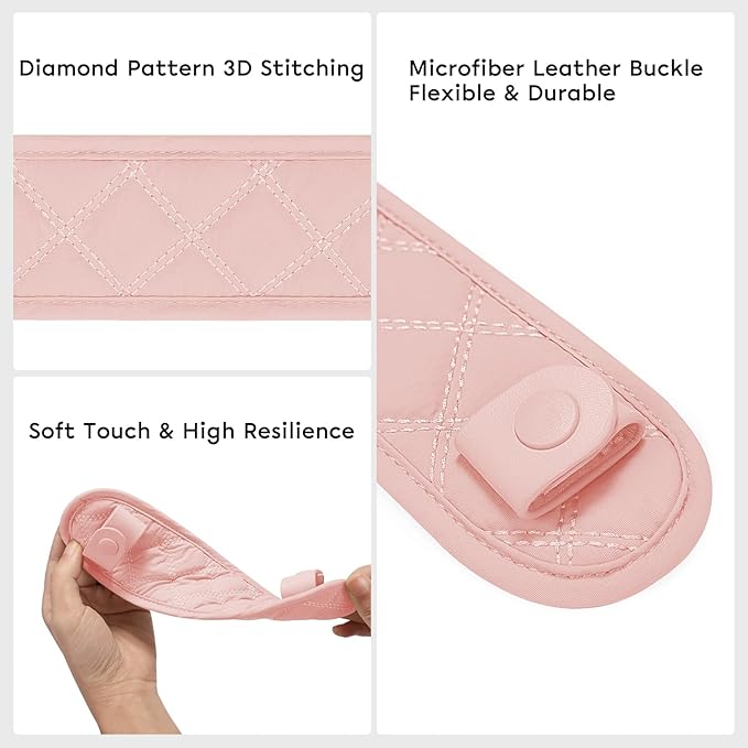 GIVLEFLY Small Shoulder Strap Pad for Purse & Tote Bags, Soft Cushion Protector with Anti-Slip Backing, Comfortable Support, Light Pink