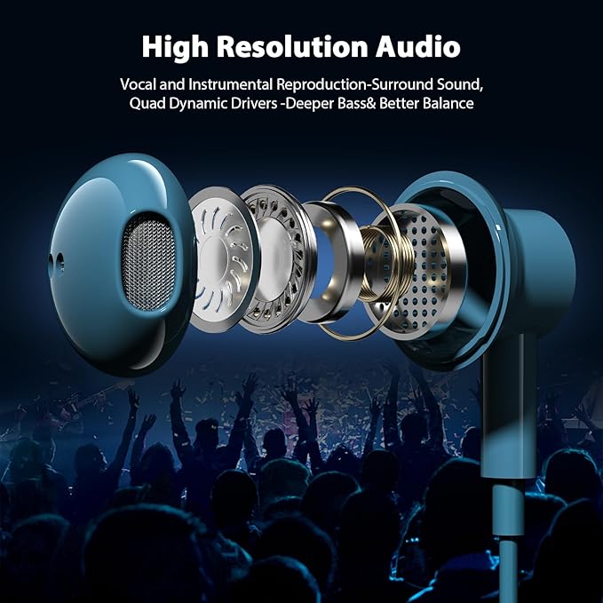 USB C Headphones with Microphone for iPhone 17 Pro Max 17e 16e 16 15 Plus,Type-C Headphones for Google Pixel 10a Wired Earbuds Magnetic Sport Earphone for iPad/OnePlus 15/Samsung S26 S25 Flip 6 Fold 7