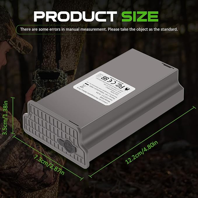 (Pack of 2) 7000mAh Rechargeable Lipo Lithium Battery Trail & Game Camera Battery Compatible with Tactacam Pack Reveal Hunting Camera X, X Pro, Pro 3.0, X Gen 2.0, X Gen 3.0, XB, SK - 7.4V 51.8WH