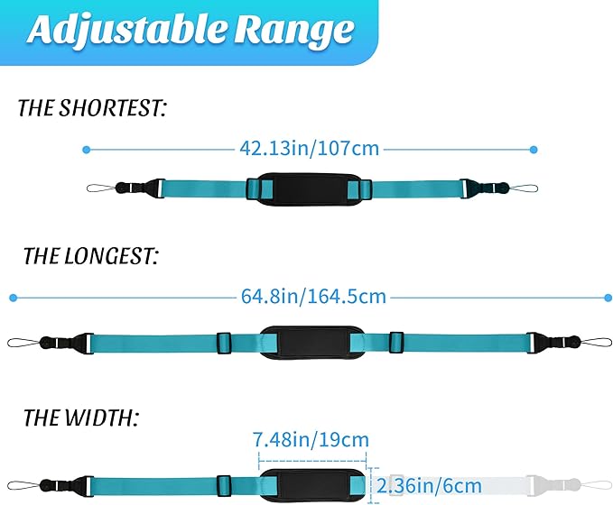 Padded iPad Binocular Camera Shoulder Strap, Nylon Neck Lanyard Strap for Tablet Case Crossbody Laptop Luggage Bag