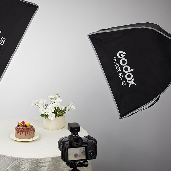 Godox UL-BOX-40 16”x16” Square Softbox with Bowens Mount, 16”/40cm Folding Quick Release Softbox Foldable Soft Box with Grid, Diffuser for Godox/SMALLRIG/Neewer/Aputure