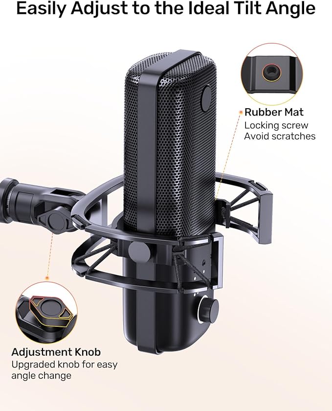 Wave Microphone Shock Mount - Custom Built for Elgato Wave 1/3, Aluminum Frame & Reinforced Suspension for Max Vibration Isolation, Shock Mounts Holder Clip Ideal for Youtubers, Podcasters and Gamers