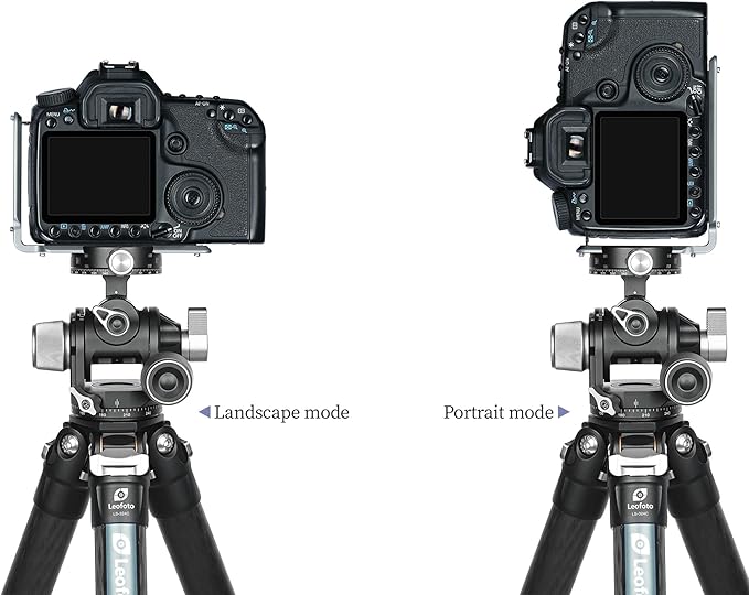Leofoto Titanium Camera L Plate, Vertical Horizontal Switching Tripod Quick Release Plate Arca Swiss Standard Dovetail Compatible with Canon Nikon Sony Tripod Monopod (UL-01T)