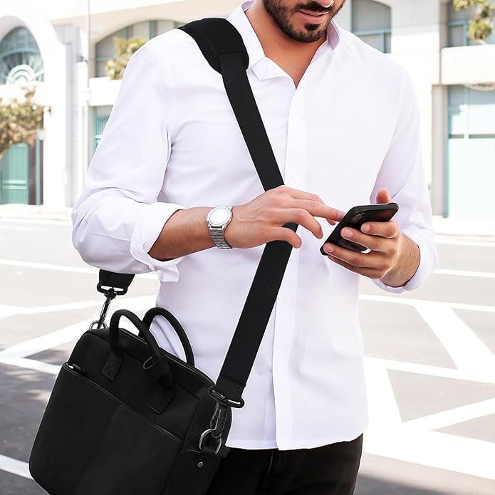 56" Bag Strap, Shoulder Strap Universal Adjustable Shoulder Belt Replacement Laptop Shoulders Straps Luggage Duffel Straps with Metal Hook for Briefcase Laptop Messenger Crossbody Bag Luggage Camera