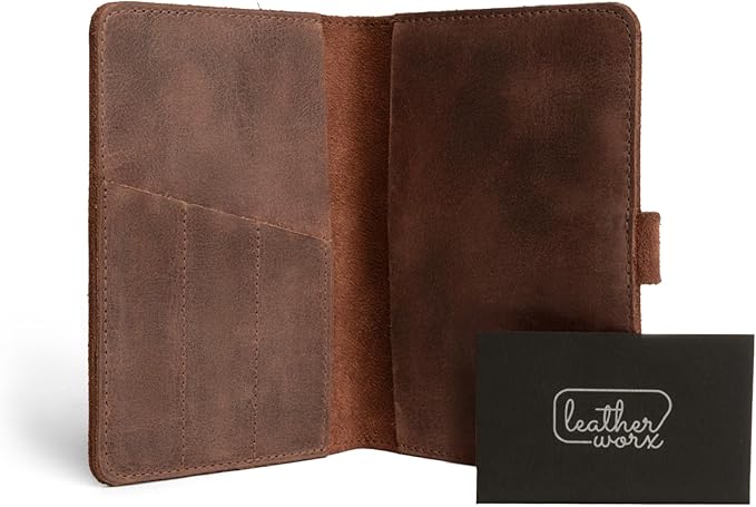 Leather Field Notes Cover for 3.5 x 5.5 in. Notebooks, Case for Moleskine Cahier Pocket Size Notebook, EDC Journal Covers with Pen Holder, Traveling Sketch Wallet, Small Planner, Notepad Accessories