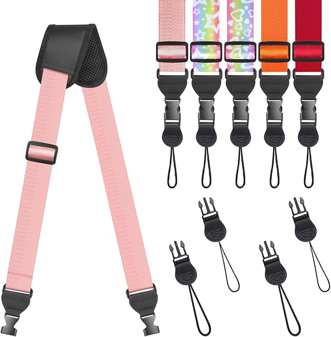 Universal Shoulder Strap, Sandwich Mesh Padded Neck Lanyard, Replacement Comfortable Bag Strap for Camera, Cellphone Tablet,iPad, Laptop, Luggage Bag, Binocular(Peach Pink)