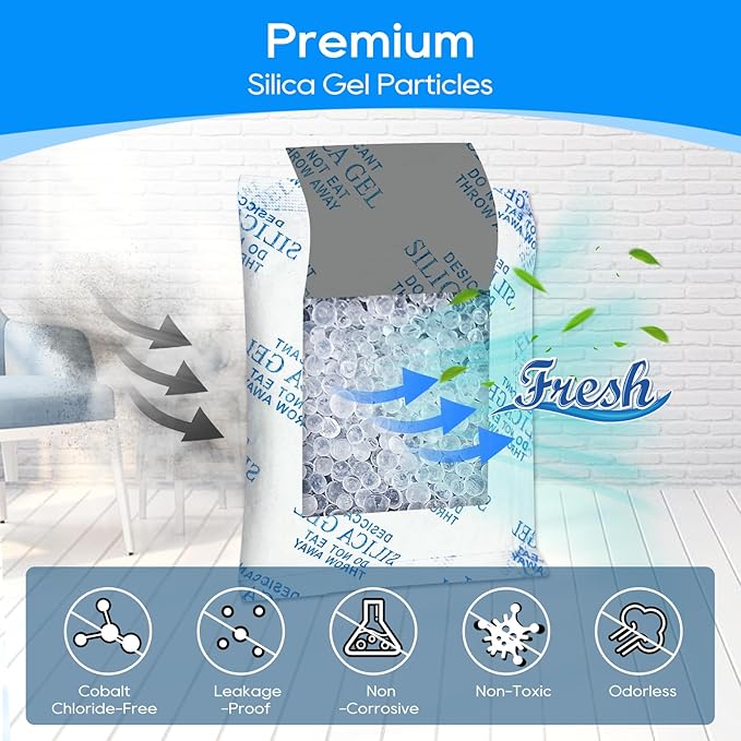 10PCS Desiccant Bag Replacement for All Smart Feeders, Desiccant Packs for Storage, Desiccant Bags for Moisture Control for Automatic Pet Feeders Cat Dog Feeder, Desiccant Packets