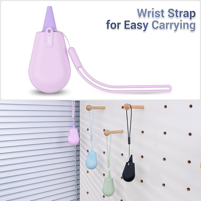 Small Soft Silicone Nozzle Air Blower for Camera Lens Sensor Keyboard Cleaning, Portable Camera Lens Blower with Lanyard for Outdoor Travel Cleaning-Lilac
