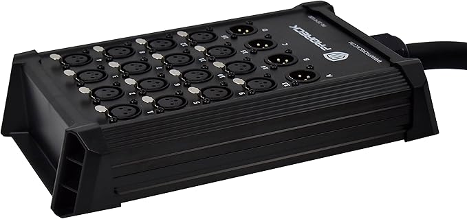 PRORECK 16-Channel Low Profile XLR Send Circuit Board Snake Cables, XLR Splitter Cable for Live, Recording, Stage, Studio, 100 Feet Long