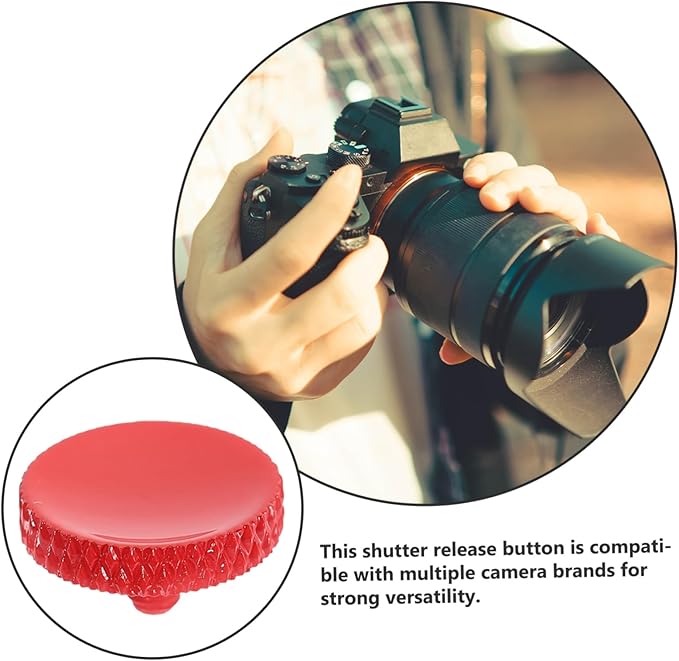 2pcs Soft Shutter Release Button for Camera Aluminum Alloy Threaded Design Easy Installation Lightweight Compact Compatible Camera Brands