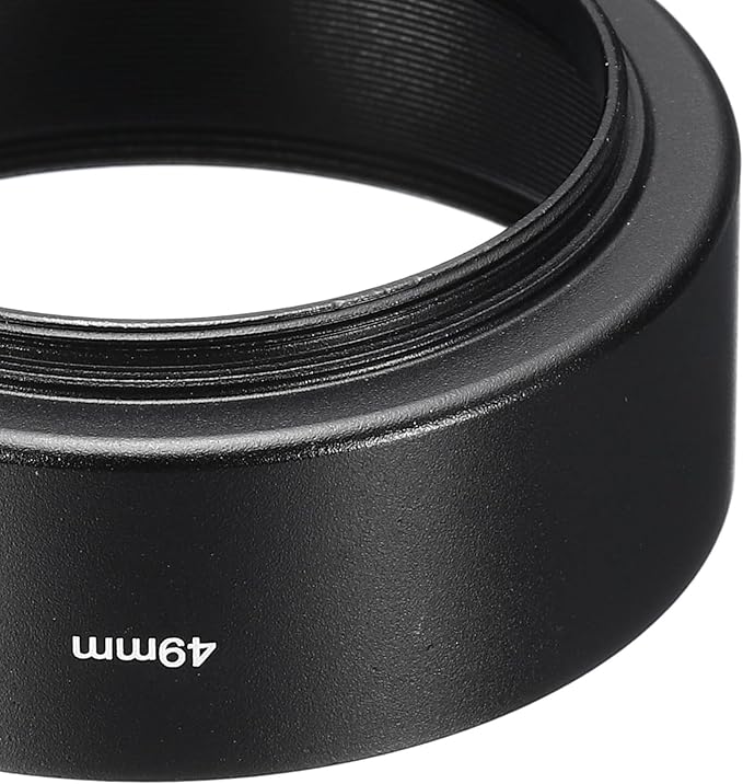 PATIKIL 49mm Lens Hood, Standard Focus Frosted Surface Anti-Reflective Inside Hood for Camera Lens, Black for Nikon, for Fujifilm, for Pentax, for Leica
