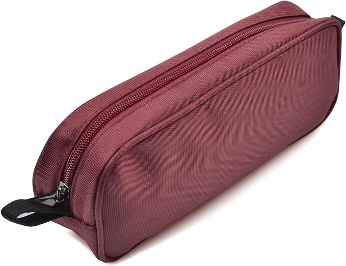 Universal Electronics Accessories Travel Organizer - Zipper Mesh Adapter Case for Laptop, Notebook, Tablet, Power, Mouse, Cord, USB Accessories - Red
