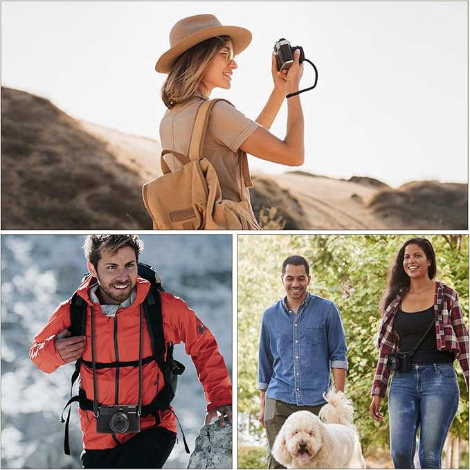 ARVOK 2 Pack Camera Strap with Camera Wrist Strap, 110cm Climbing Rope Camera Strap, Camera Neck Shoulder Strap for Nikon Canon Sony Fuji Micro Single and SLR DSLR Camera