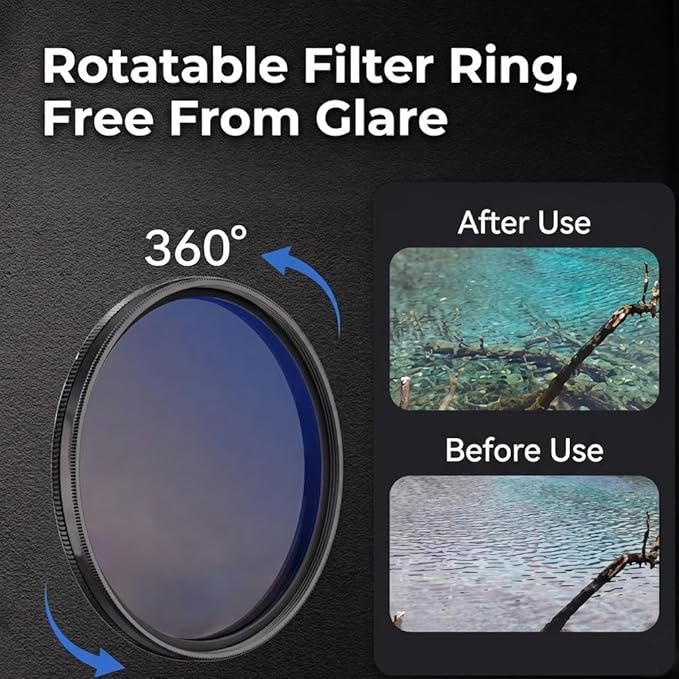 Anti-Glare Magnetic Phone Filter, Magnetic Anti-Glare Phone Filter, Foldable Portable Polarizing Lens Attachment, Reduces Reflections, Enhances Colors (1pcs)