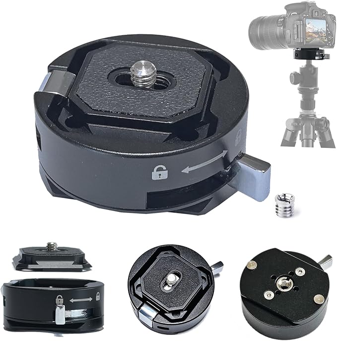 Quick Release Plate,Camera Quick Release Plate，Tripod Quick Release Plate,QR Camera Mount Adapter, for/Sony/Canon/Nikon Cameras/Zhiyun/Feiyu/DJI/Moza Stablizers