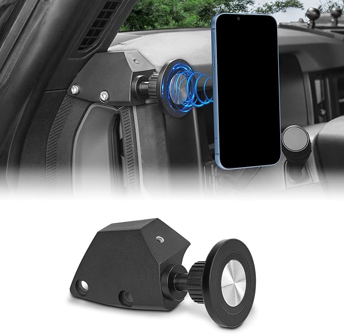 Magnetic Phone Holder for Car – Magnetic Phone Mount for Ford Bronco Accessories, 360° Rotating Smartphone Stand for Ford Bronco 2021–2025, Driver Side