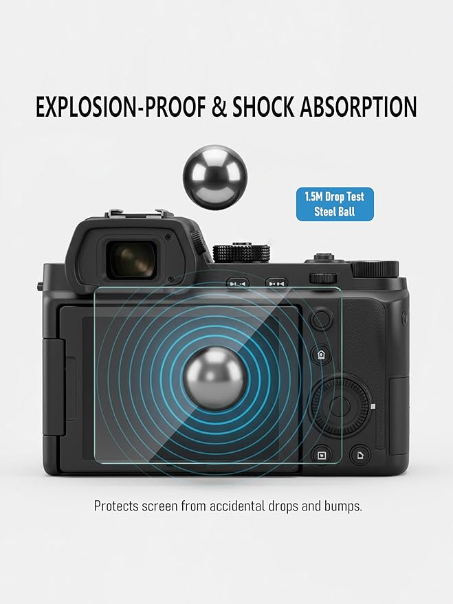 iDaPro XE-5 Screen Protector for Fujifilm X-E5/Fuji XE5 [3Pcs] +Hand Lanyard [1Pcs],Tempered Glass for X-E5,Anti-Scratch|9H Hardness|Anti-Bubble|Easy Installation