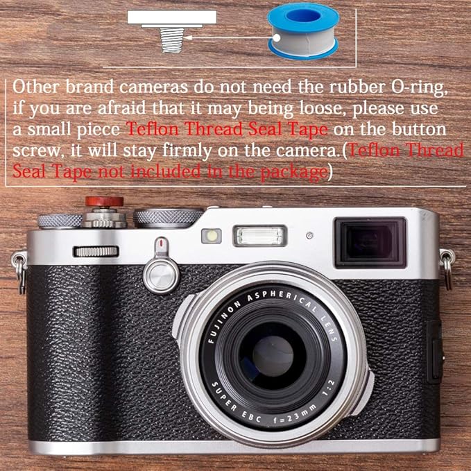 VKO Wood Soft Shutter Release Button,Delicate Camera Shutter Button 12mm Concave Surface Red(Wood Grain Random)