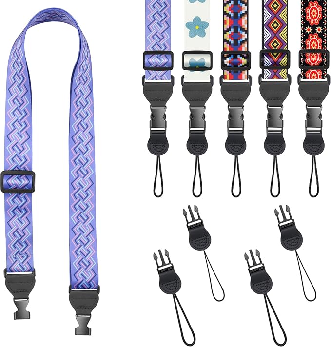Geometric Rhombus Shoulder Strap, Adjustable Camera Strap with 2 Sets of Quick-Release Buckles, Comfortable Neck Strap for iPad, Tablet, Camera, Laptop, Binocular, Luggage Bag