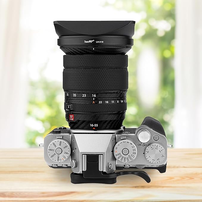 Haoge LH-X18 Bayonet Square Metal Lens Hood Shade with Cap for Fujifilm XF16-55mmF2.8 R LM WR II Fuji Fujinon XF 16-80mm F4 R OIS WR Lens