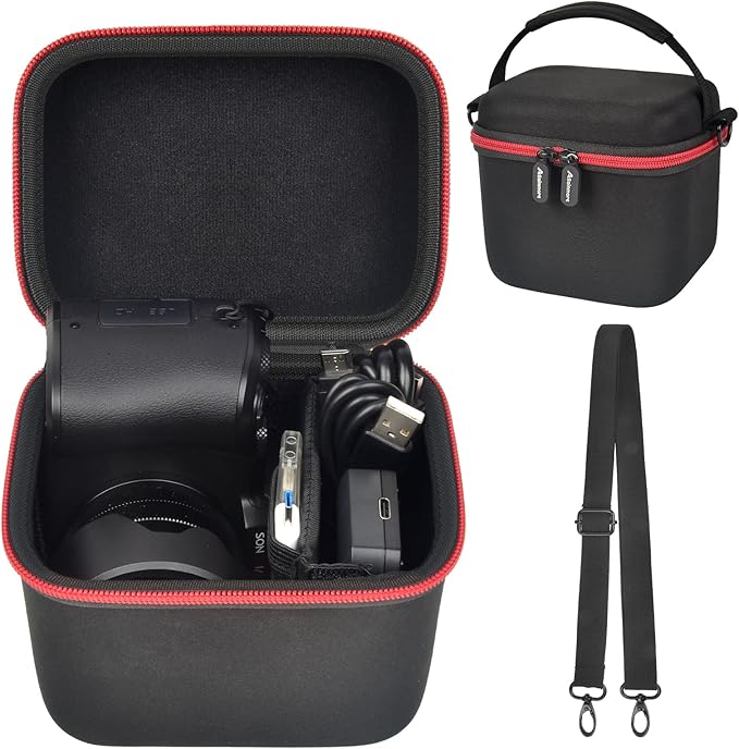 Camera Case for 2025 Upgraded 8K Digital Camera, Vertical Autofocus Vlogging Camera Storage Compatible with Duluvulu/ for XNSIAKXA/ for LIYTIFOR 88MP Cameras & Accessories with Shoulder Strap-Bag Only