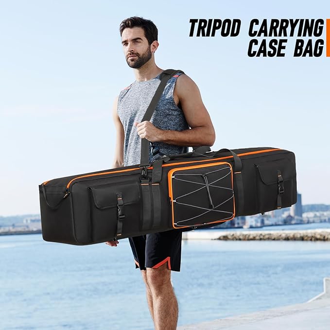 Tripod Carrying Case,50 Inch Tripod Light Stand and Photography Lighting Kit Bag,Photo Studio Equipment Large Carrying Bag with Removable Padding,for Tripods,Monopods,Speaker Stands,Mic Stand